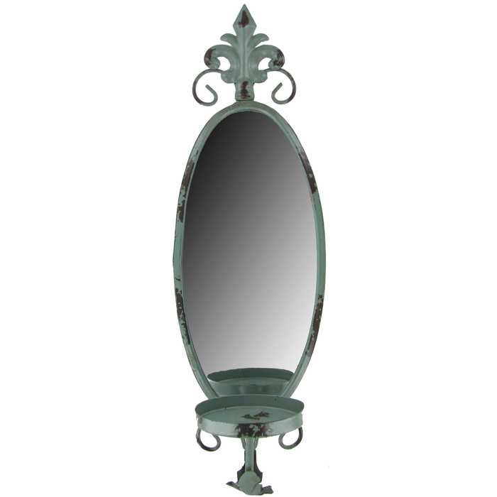 Antique Blue Mirror Metal Wall Sconce Hobby Lobby 249383 Antique Blue Mirror Metal Wall Sconce, Mirror Candle Holder Wall